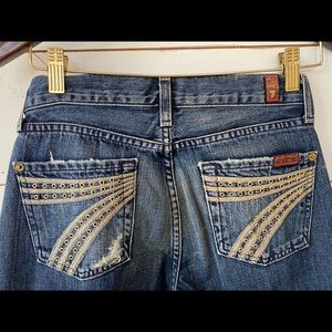 7 For All Mankid DOJO Grommet Jeans SZ 25
